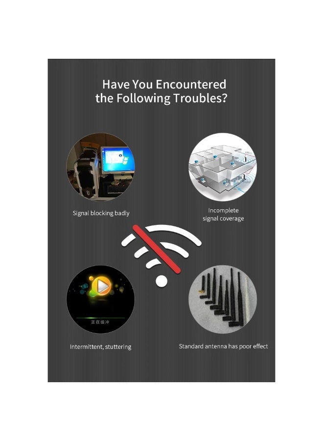 Comfast Powerful 2 High Gain Dual Band 2.4+5 Ghz 360 degree SMA omnidirectional 1.2M extension base antenna for Wireless Router /Adapter - Image 2